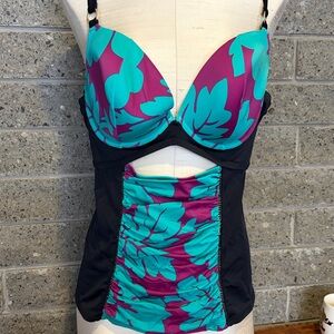 Women’s Sophie Theallet by Cacique Floral Bathing Suit Top 40D